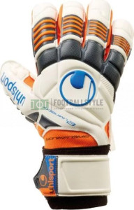 Рукавиці воротарські Uhlsport ELIMINATOR SUPERSOFT BIONIK біло-чорно-жовтогарячі 1000561 01 1000561-01