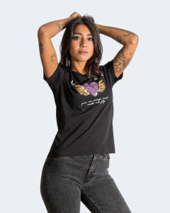 Футболка ONLKITA LIFE REG S/S WINGS TOP JRS 15247249-Black-Print:HEART ONLY S Чорний 15247249-BLACK-PRINT:HEAR