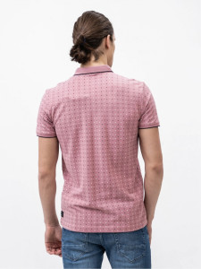 Поло basic polo with contrast 1024053XX1229391 Tom Tailor L Розовий 1024053XX1229391