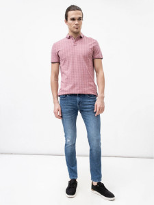Поло basic polo with contrast 1024053XX1229391 Tom Tailor L Розовий 1024053XX1229391