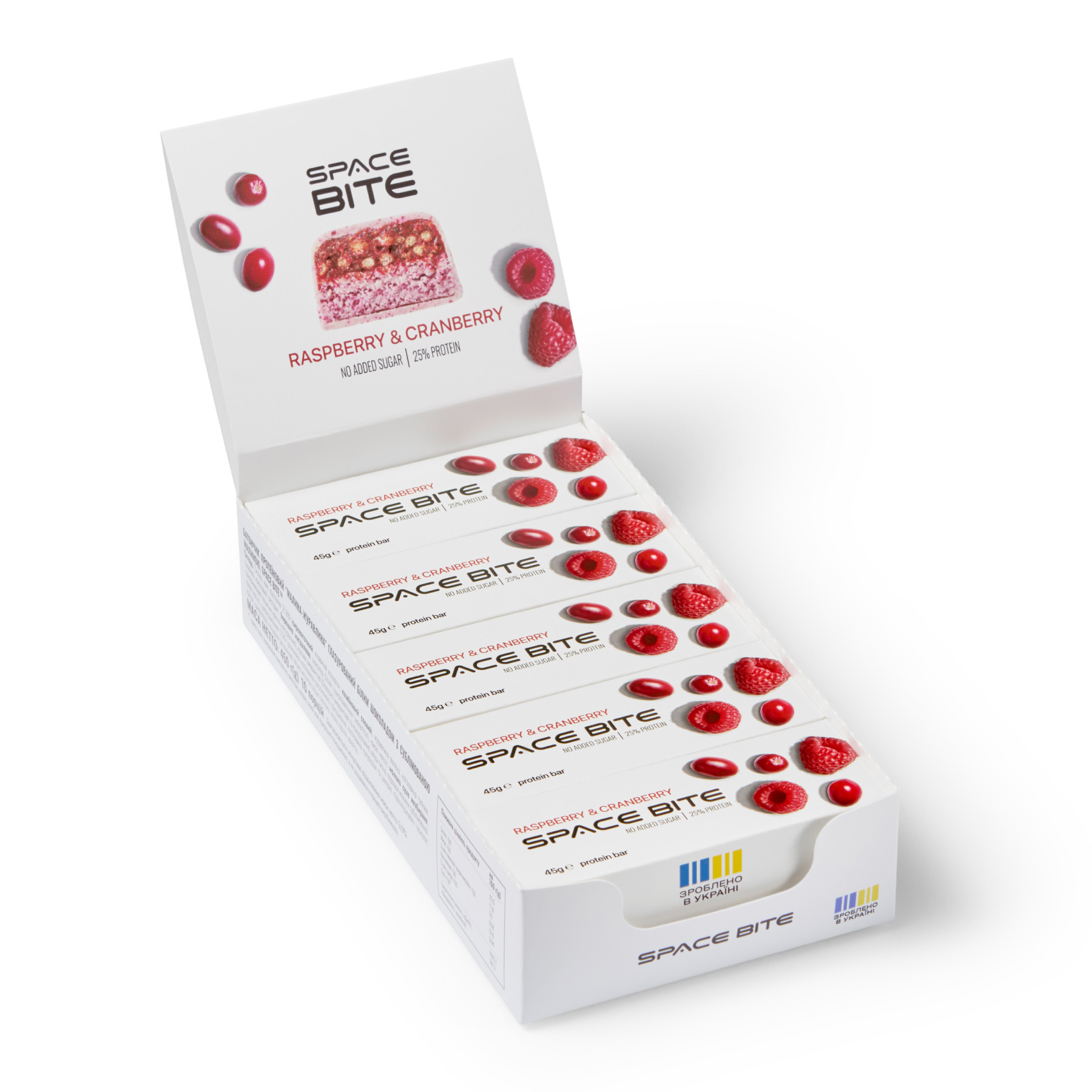 Батончик Space Bite - 10x45g Raspberry Cranberry 2023-10-4662
