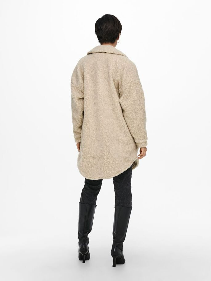 Куртка ONLNEWCAMILLA TEDDY SHACKET CC OTW 15228419-Oatmea ONLY M Бежевий 15228419-Oatmeal