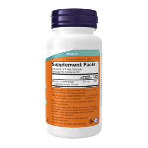 Капсули Now Foods Magnesium Citrate - 60 vcaps 2023-10-5100