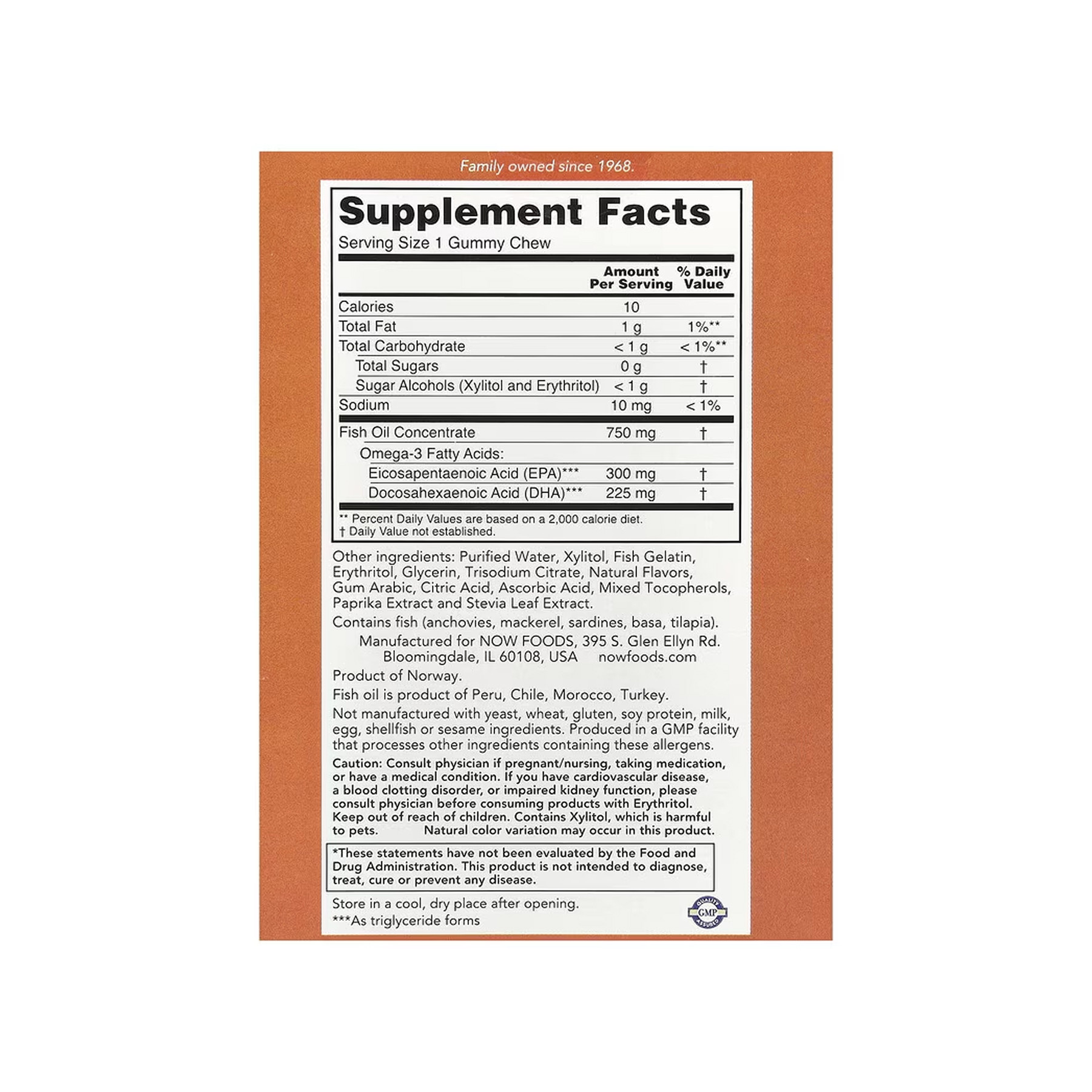 Таблетки Now Foods Omega-3 Fish Oil - 36 Gummy Chews 2023-10-6507