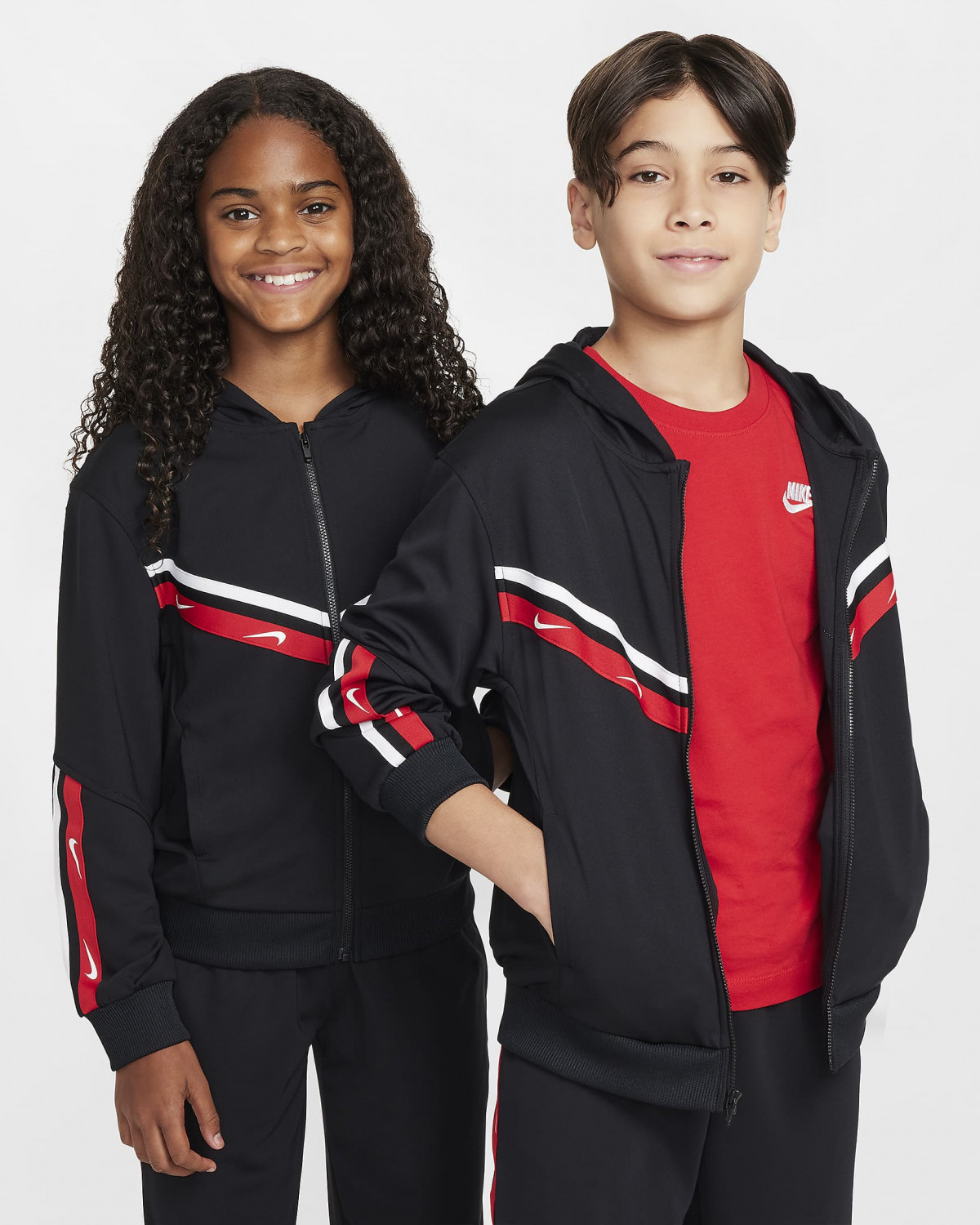 Толстовка підліткова K NSW CLUB+ POLY FZ HOODIE FZ4906-010 Nike S Чорний FZ4906-010