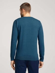 Кофта basic crew neck sweater 1027299XX1028733 Tom Tailor XXL Темно-синій 1027299XX1028733