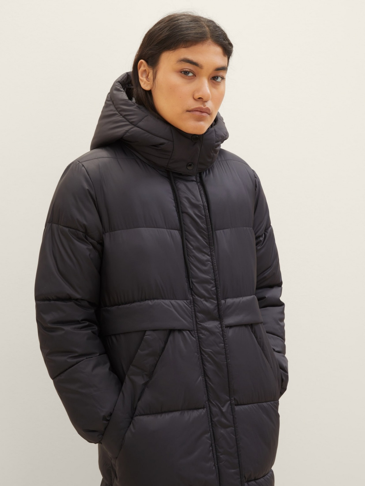 Куртка Puffer coat with a hood 1037596ХХ14482 Tom Tailor M Чорний 1037596ХХ14482