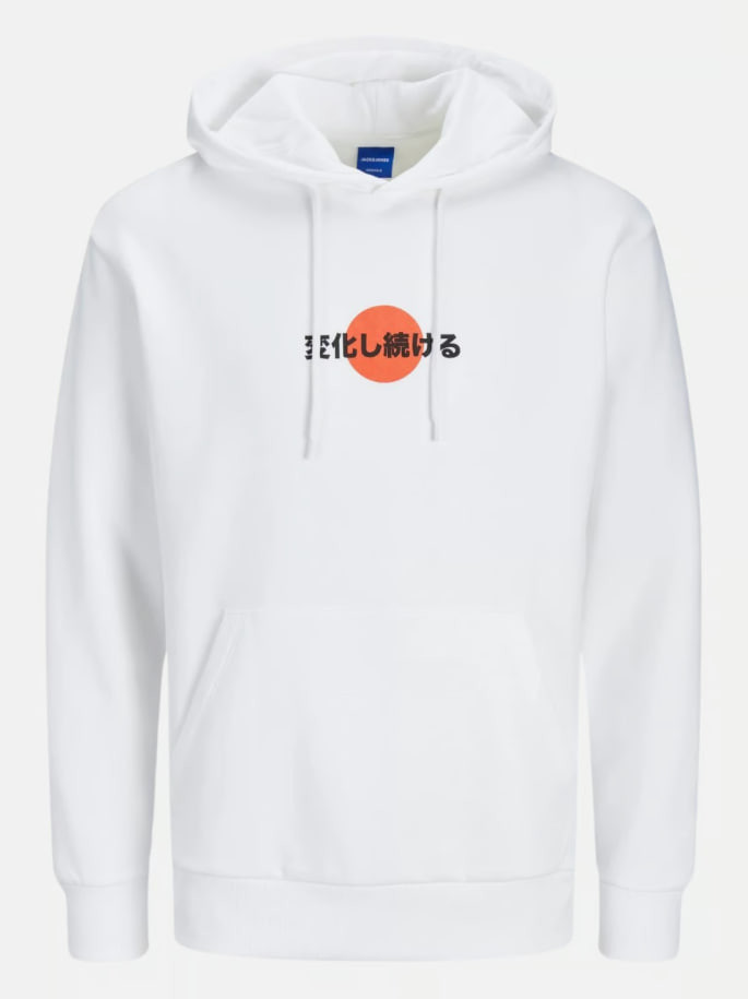 Худі Jack & Jones JORBRADLEY BEHIND SWEAT HOOD GBS23 12257387-White