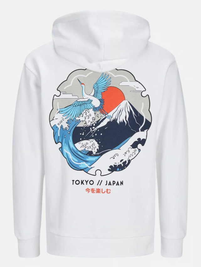 Худі Jack & Jones JORBRADLEY BEHIND SWEAT HOOD GBS23 12257387-White