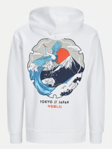 Худі Jack & Jones JORBRADLEY BEHIND SWEAT HOOD GBS23 12257387-White