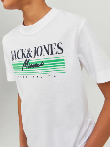 Футболка JORPALMA BRANDING TEE SS CREW NECK JNR 12235498-Bright White Jack&Jones 12235498-BRIGHT WHITE-PRI