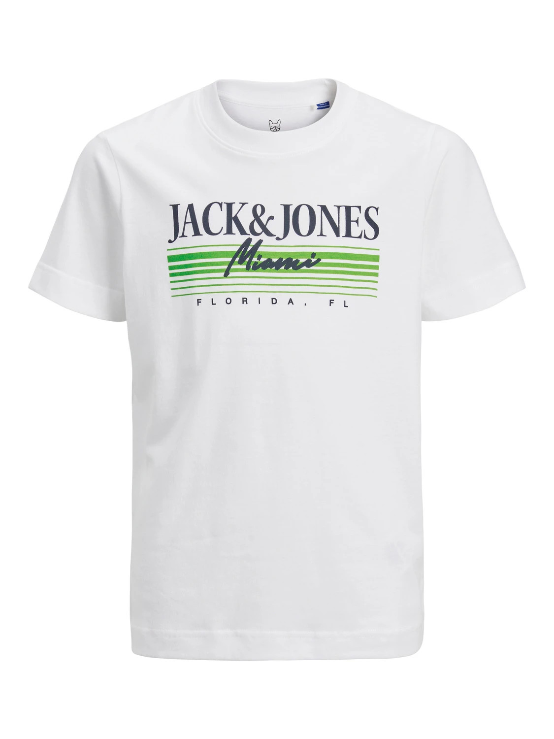 Футболка JORPALMA BRANDING TEE SS CREW NECK JNR 12235498-Bright White Jack&Jones 140 Білий 12235498-Bright White-Pri