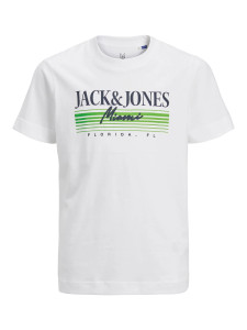 Футболка JORPALMA BRANDING TEE SS CREW NECK JNR 12235498-Bright White Jack&Jones 12235498-BRIGHT WHITE-PRI