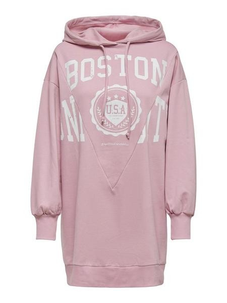 Кофта туніка ONLZOEY LS DREAMER OVERSIZED TUNIC NN 15258223-Dawn Pink-Print:BOSTON ONLY L Розовий 15258223-DAWN PINK-PRINT: