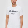 Футболка T-shirt à logo imprimé 2139909.01D1 s.Oliver L Білий 2139909.01D1