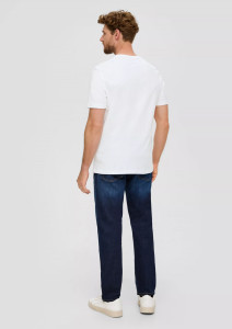 Футболка T-shirt à logo imprimé 2139909.01D1 s.Oliver L Білий 2139909.01D1