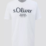 Футболка T-shirt à logo imprimé 2139909.01D1 s.Oliver L Білий 2139909.01D1