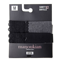 Труси Manoukian SHORTY-X2 -FEMME чорний, сірий Жін L 12890483-3