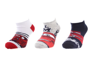Шкарпетки CARS SOCKS 3P синій, сірий, білий Діт 31-34 арт 83150679-2 83150679-2