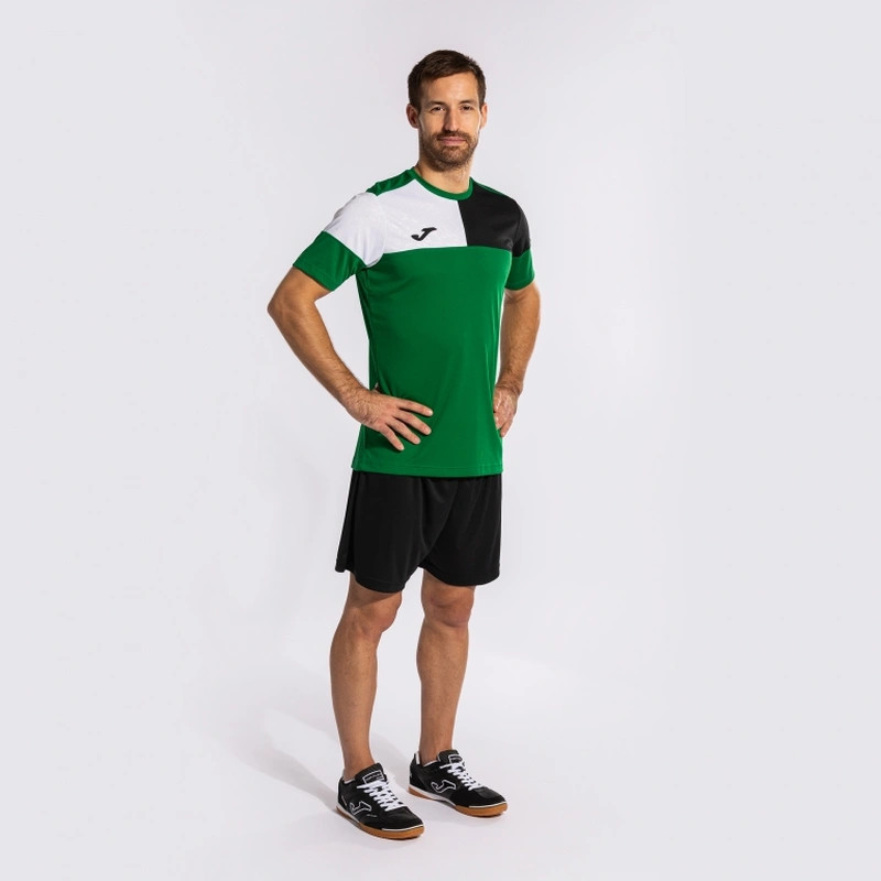 Футболка Joma CREW V зелено-чорно-біла 103084.451 103084.451